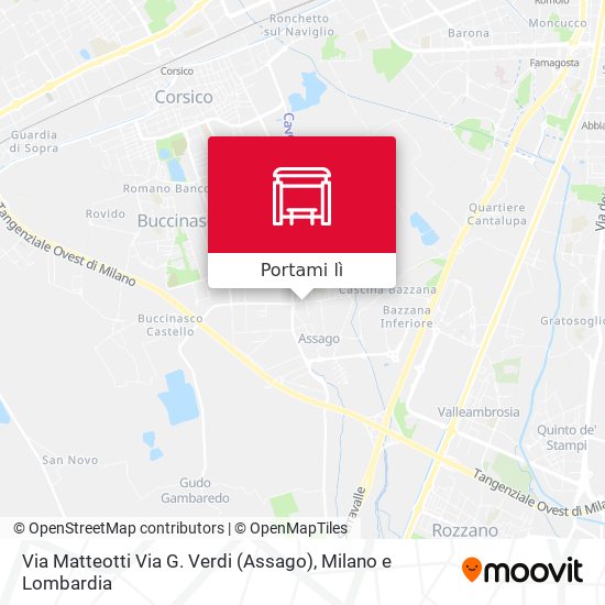 Mappa Via Matteotti Via G. Verdi (Assago)