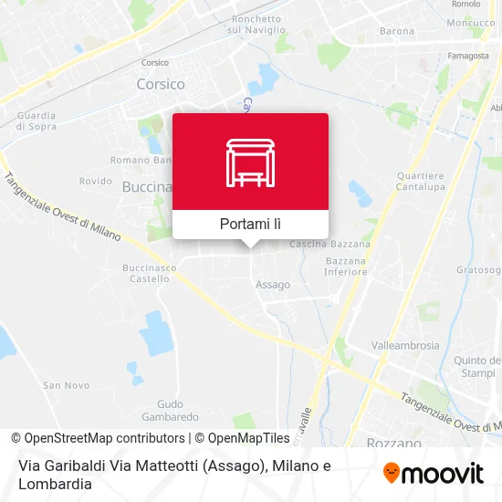 Mappa Via Garibaldi Via Matteotti (Assago)