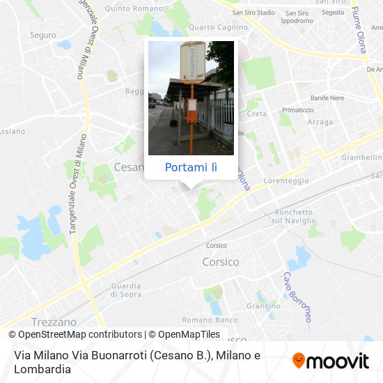 Mappa Via Milano Via Buonarroti (Cesano B.)