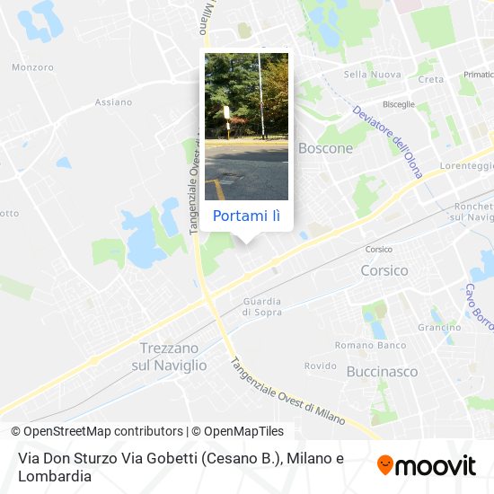 Mappa Via Don Sturzo Via Gobetti (Cesano B.)