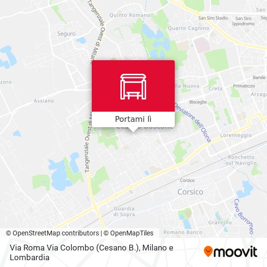 Mappa Via Roma Via Colombo (Cesano B.)