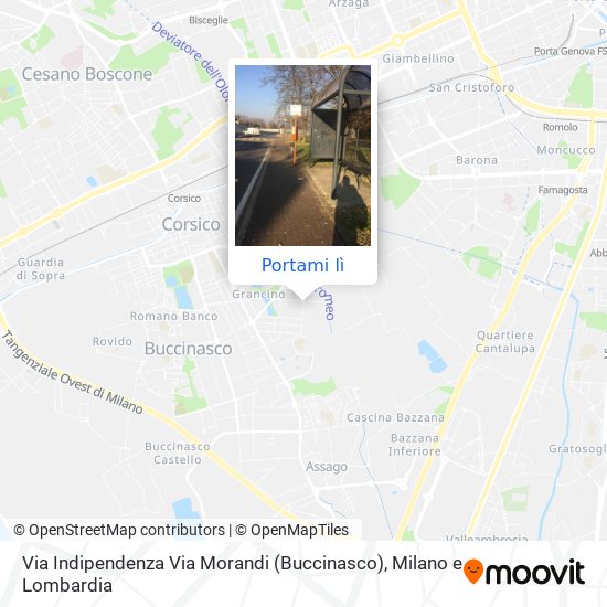 Mappa Via Indipendenza Via Morandi (Buccinasco)