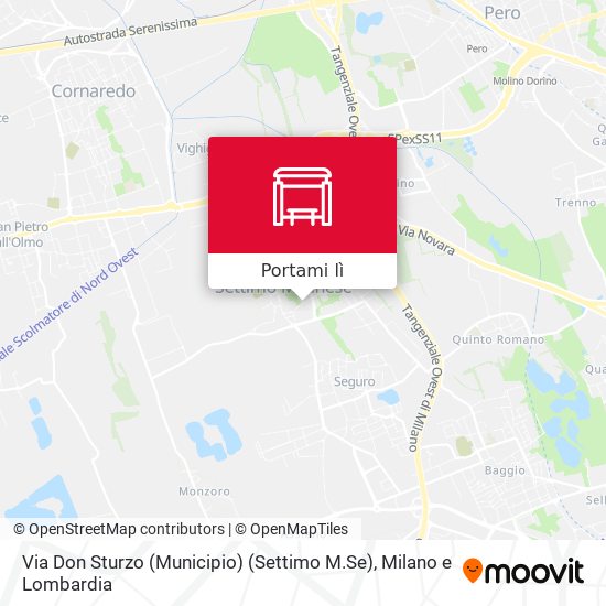 Mappa Via Don Sturzo (Municipio) (Settimo M.Se)