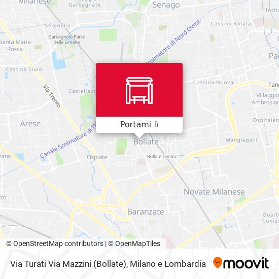Mappa Via Turati Via Mazzini (Bollate)