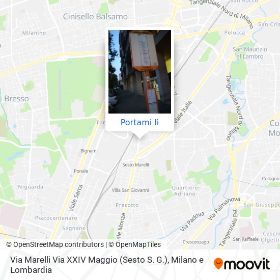 Mappa Via Marelli Via XXIV Maggio (Sesto S. G.)