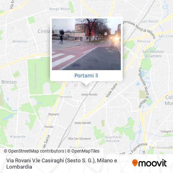 Mappa Via Rovani V.le Casiraghi (Sesto S. G.)