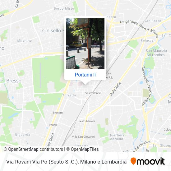 Mappa Via Rovani Via Po (Sesto S. G.)