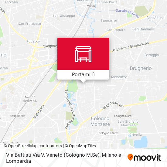 Mappa Via Battisti Via V. Veneto (Cologno M.Se)
