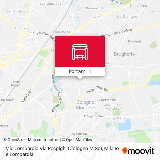Mappa V.le Lombardia Via Respighi (Cologno M.Se)