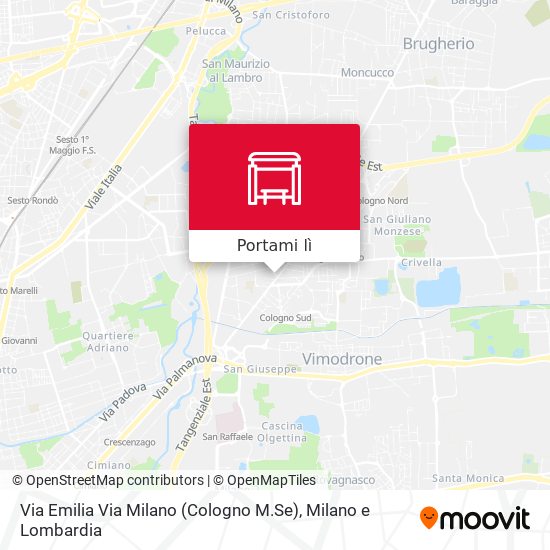 Mappa Via Emilia Via Milano (Cologno M.Se)