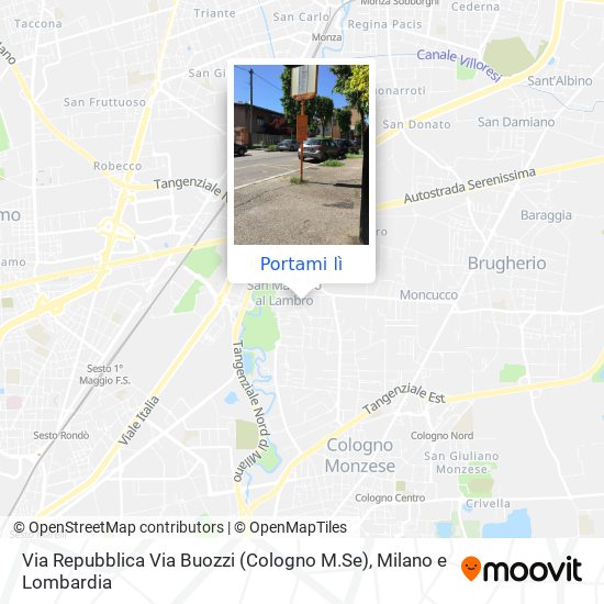 Mappa Via Repubblica Via Buozzi (Cologno M.Se)