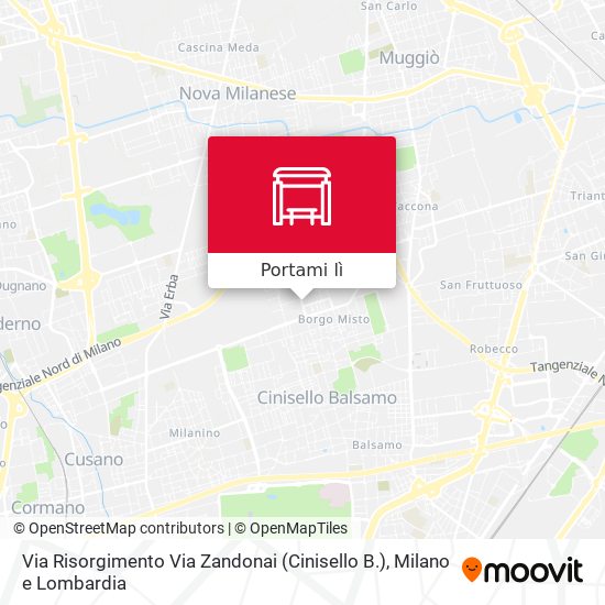 Mappa Via Risorgimento Via Zandonai (Cinisello B.)