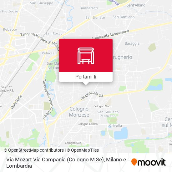 Mappa Via Mozart Via Campania (Cologno M.Se)