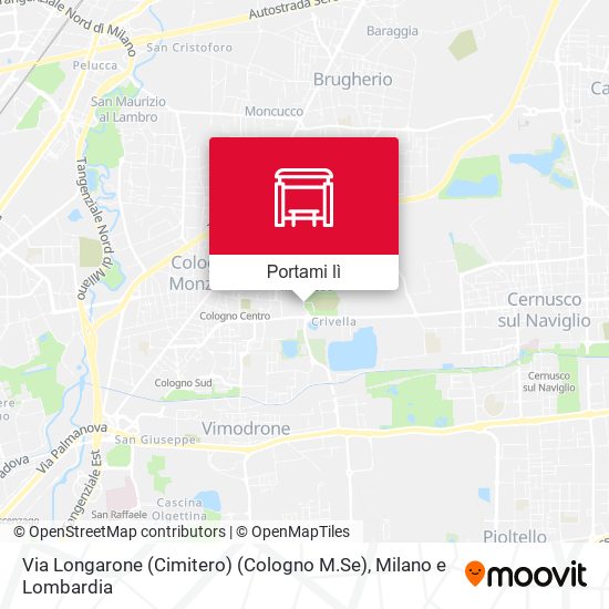 Mappa Via Longarone (Cimitero) (Cologno M.Se)