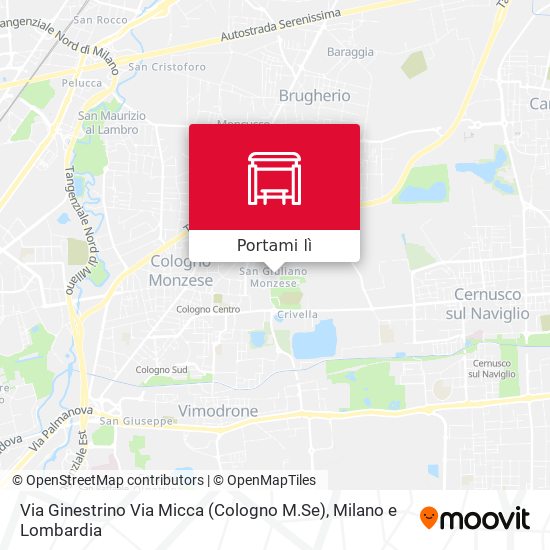 Mappa Via Ginestrino Via Micca (Cologno M.Se)