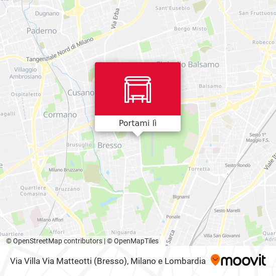 Mappa Via Villa Via Matteotti (Bresso)