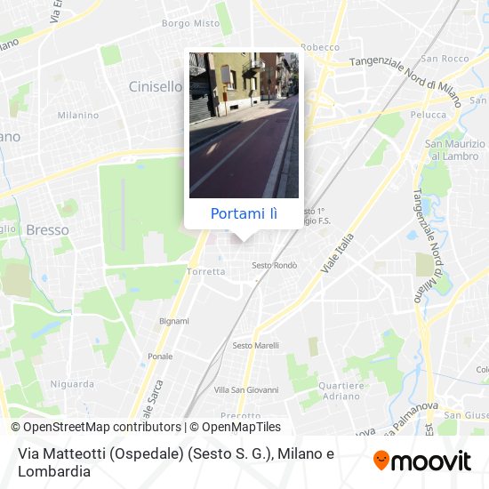 Mappa Via Matteotti (Ospedale) (Sesto S. G.)