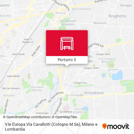 Mappa V.le Europa Via Cavallotti (Cologno M.Se)