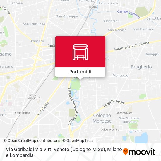 Mappa Via Garibaldi Via Vitt. Veneto (Cologno M.Se)