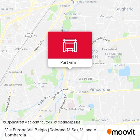 Mappa V.le Europa Via Belgio (Cologno M.Se)