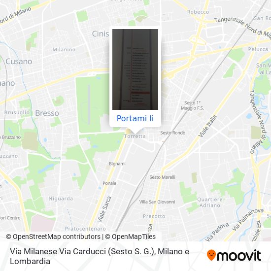 Mappa Via Milanese Via Carducci (Sesto S. G.)