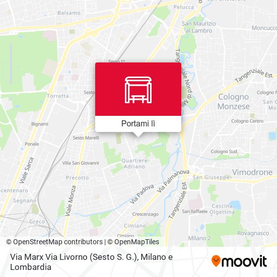 Mappa Via Marx Via Livorno (Sesto S. G.)