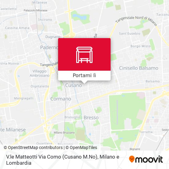 Mappa V.le Matteotti Via Como (Cusano M.No)