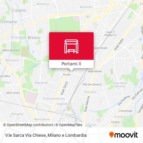 Mappa V.le Sarca Via Chiese