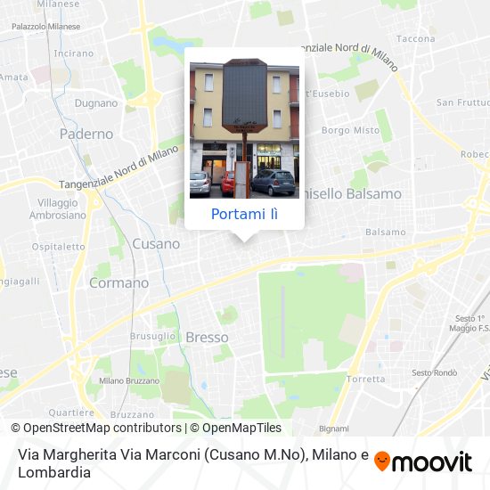 Mappa Via Margherita Via Marconi (Cusano M.No)