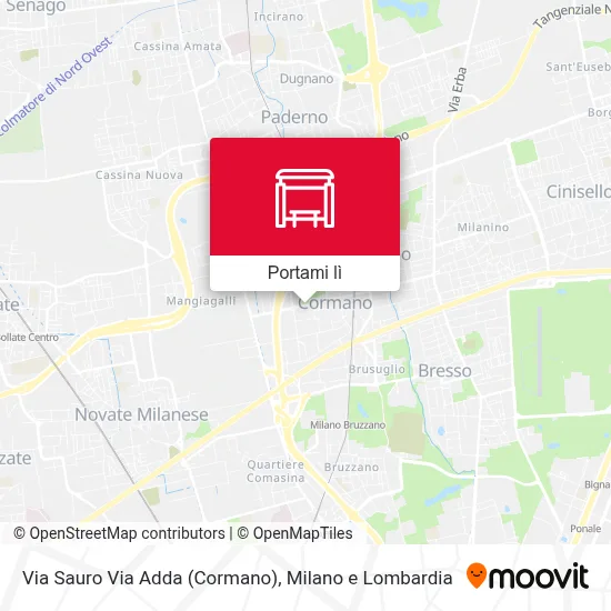 Mappa Via Sauro Via Adda (Cormano)