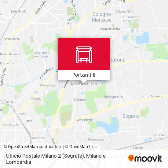 Mappa Ufficio Postale Milano 2 (Segrate)