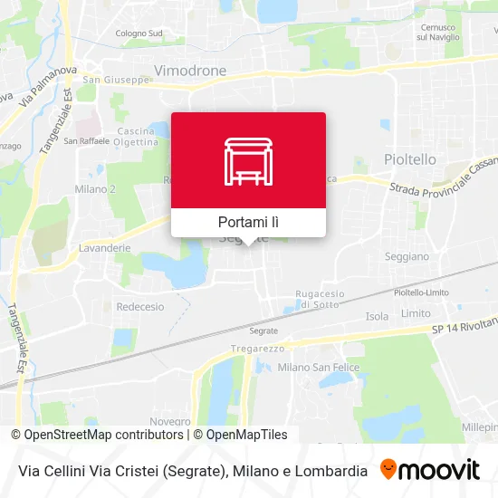 Mappa Via Cellini Via Cristei (Segrate)