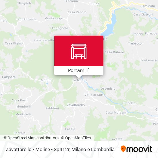Mappa Zavattarello - Moline - Sp412r