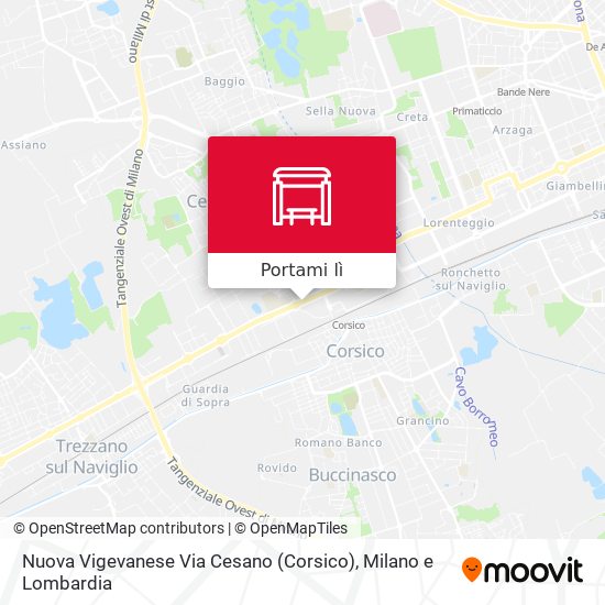 Mappa Nuova Vigevanese Via Cesano (Corsico)