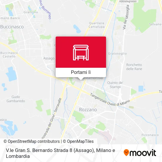 Mappa V.le Gran S. Bernardo Strada 8 (Assago)