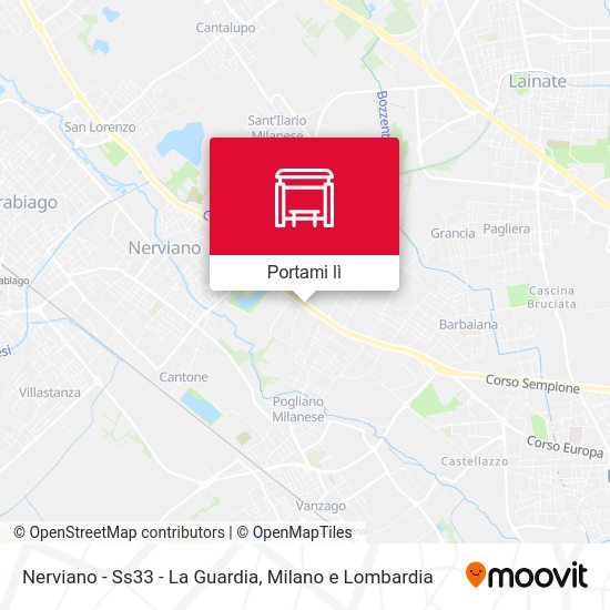 Mappa Nerviano -  Ss33 - La Guardia