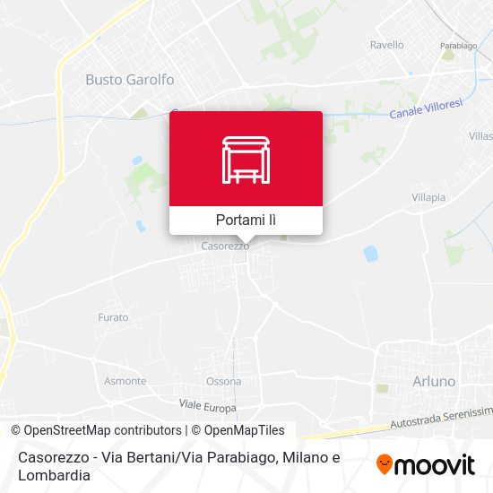 Mappa Casorezzo -  Via Bertani / Via Parabiago
