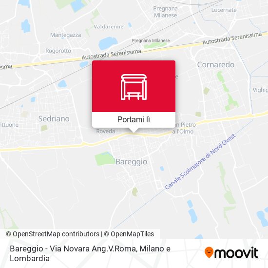 Mappa Bareggio - Via Novara Ang.V.Roma