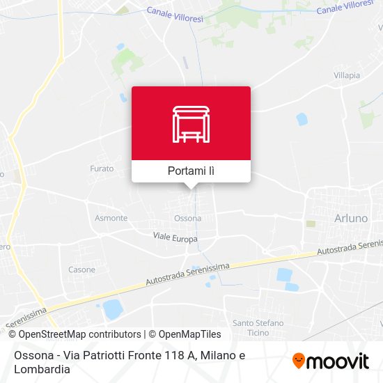 Mappa Ossona -  Via Patriotti Fronte 118 A