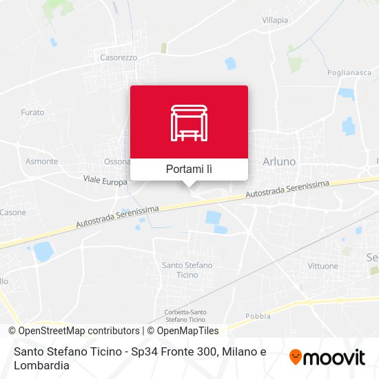 Mappa Santo Stefano Ticino -  Sp34 Fronte 300