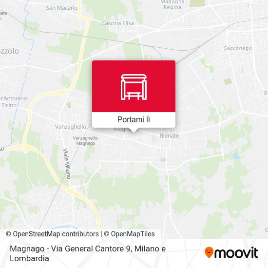 Mappa Magnago -  Via General Cantore 9