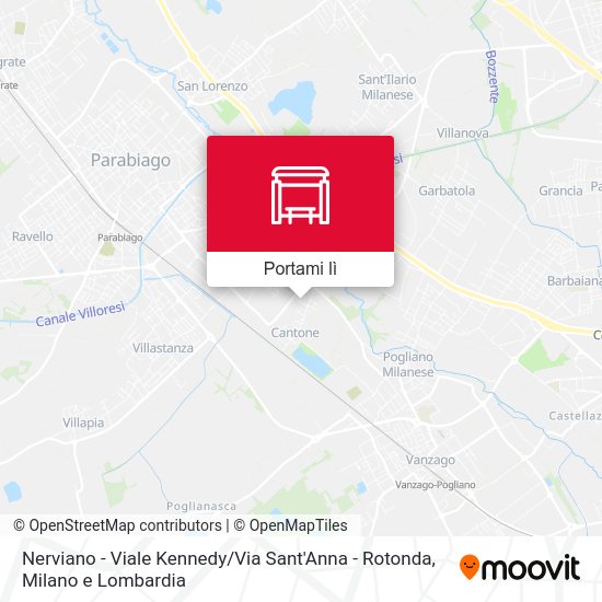Mappa Nerviano -  Viale Kennedy / Via Sant'Anna - Rotonda