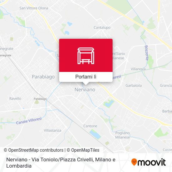 Mappa Nerviano -  Via Toniolo / Piazza Crivelli