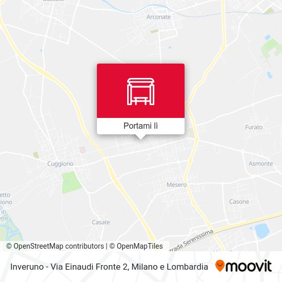 Mappa Inveruno -  Via Einaudi Fronte 2