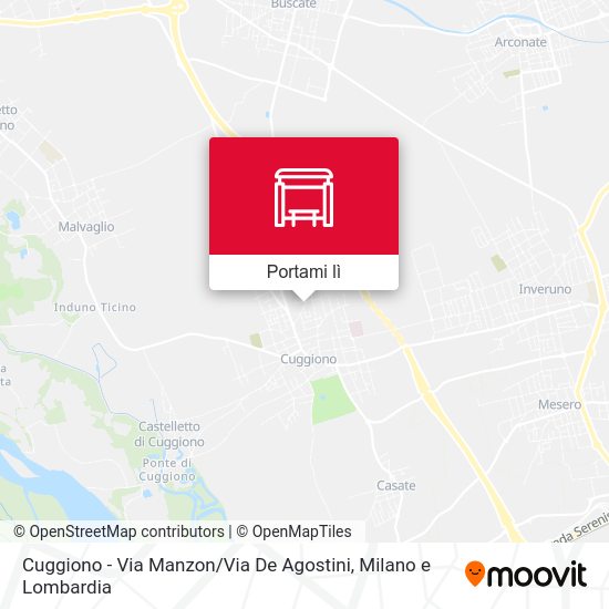 Mappa Cuggiono -  Via Manzon / Via De Agostini