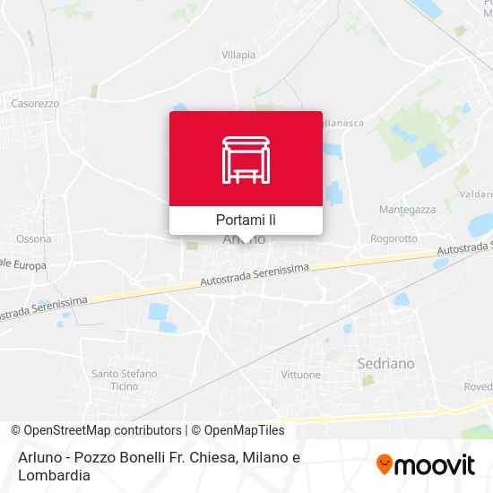 Mappa Arluno -  Pozzo Bonelli Fr. Chiesa