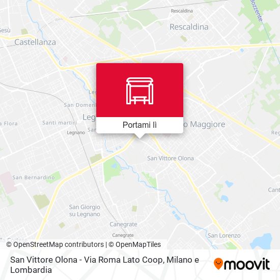 Mappa San Vittore Olona - Via Roma Lato Coop