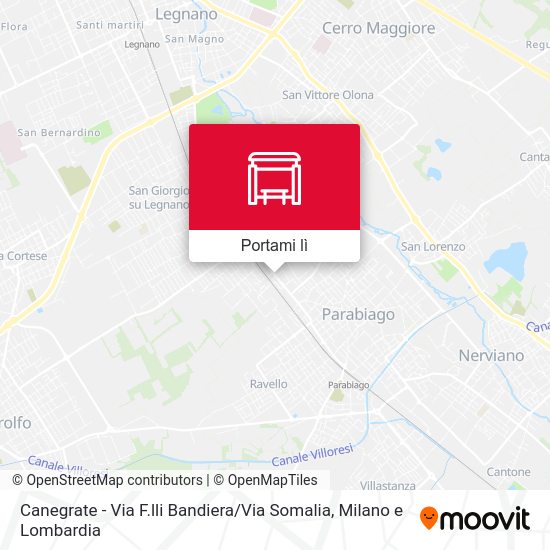 Mappa Canegrate -  Via F.lli Bandiera / Via Somalia
