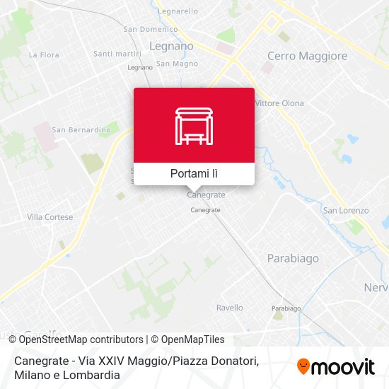 Mappa Canegrate -  Via XXIV Maggio / Piazza Donatori