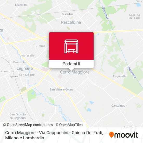 Mappa Cerro Maggiore -  Via Cappuccini - Chiesa Dei Frati